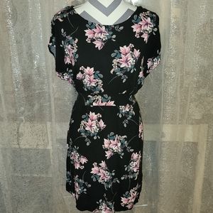 Cottagecore Apricot Orchid Milkmaid Dress